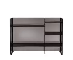 Comoda Kartell Sound-Rack design Ludovica & Roberto Palomba 75x26x53cm fumuriu transparent imagine