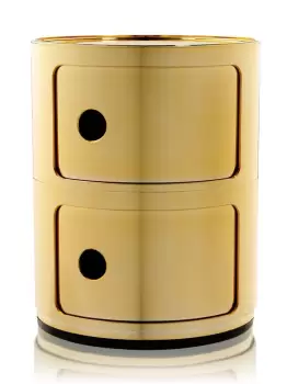 Comoda modulara Kartell Componibile 2 design Anna Castelli Ferrieri auriu metalizat imagine