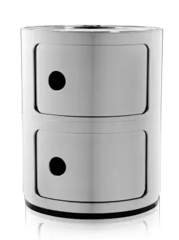 Comoda modulara Kartell Componibile 2 design Anna Castelli Ferrieri crom metalizat imagine