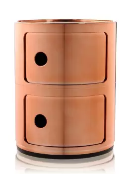 Comoda modulara Kartell Componibile 2 design Anna Castelli Ferrieri cupru metalizat imagine