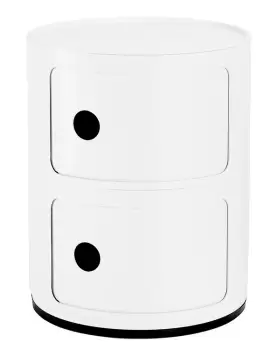 Comoda modulara Kartell Componibili 2 design Anna Castelli Ferrieri alb mat imagine