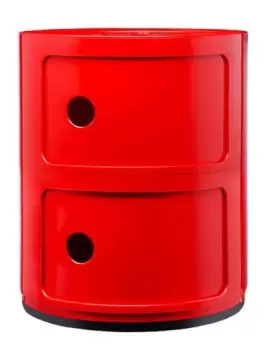 Comoda modulara Kartell Componibili 2 design Anna Castelli Ferrieri rosu imagine