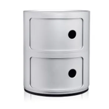 Comoda modulara Kartell Componibili 2 design Anna Castelli Ferrieri silver mat imagine