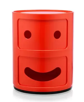Comoda modulara Kartell Componibili 2 Smile Happy design Anna Castelli Ferrieri rosu imagine