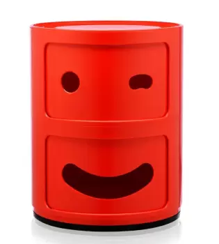Comoda modulara Kartell Componibili 2 Smile Wink design Anna Castelli Ferrieri rosu imagine