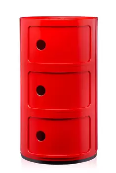 Comoda modulara Kartell Componibili 3 design Anna Castelli Ferrieri rosu imagine