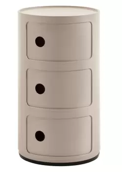 Comoda modulara Kartell Componibili Bio 3 design Anna Castelli Ferrieri crem imagine