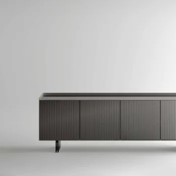 Comoda Tonelli Design Aterea A1  180x48cm  h69cm  sticla Titanio imagine