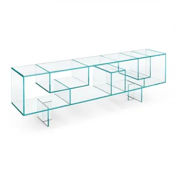 Comoda Tonelli Design Liber M  design Luca Papini  200x40cm  h60cm  sticla transparenta imagine