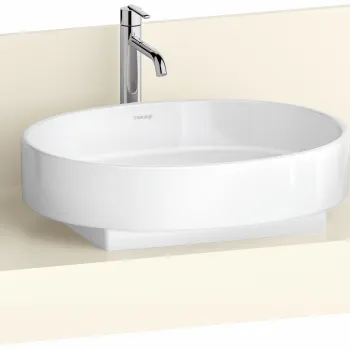 Consola pentru lavoar Duravit Balcoon Decor 100cm  cu un decupaj  ivory mat imagine