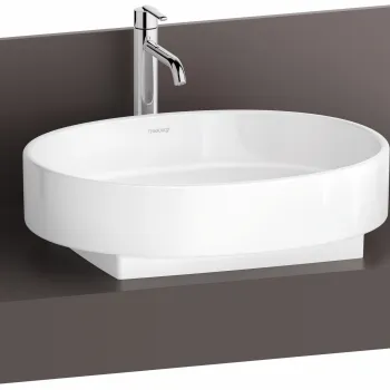 Consola pentru lavoar Duravit Balcoon Decor 100cm  cu un decupaj  maro mat imagine