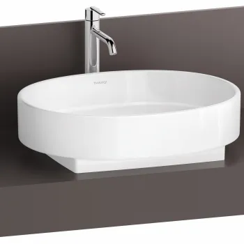 Consola pentru lavoar Duravit Balcoon Decor 120cm  cu un decupaj  maro mat imagine