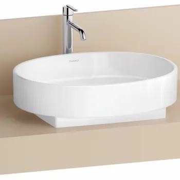 Consola pentru lavoar Duravit Balcoon Decor 120cm  cu un decupaj  sand beige mat imagine