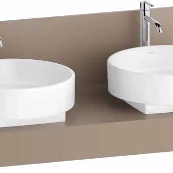 Consola pentru lavoar Duravit Balcoon Decor 130cm  cu doua decupaje  umbra mat imagine