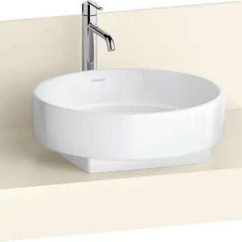 Consola pentru lavoar Duravit Balcoon Decor 80cm  cu un decupaj  ivory mat imagine