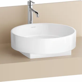 Consola pentru lavoar Duravit Balcoon Decor 80cm  cu un decupaj  sand beige mat imagine