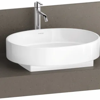 Consola pentru lavoar Duravit Balcoon Mineral 100cm  cu un decupaj  basalt mat imagine