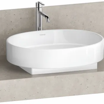 Consola pentru lavoar Duravit Balcoon Mineral 100cm  cu un decupaj  concrete mat imagine