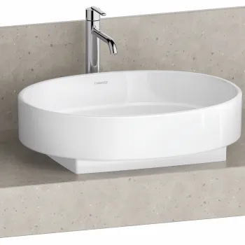 Consola pentru lavoar Duravit Balcoon Mineral 120cm  cu un decupaj  concrete mat imagine