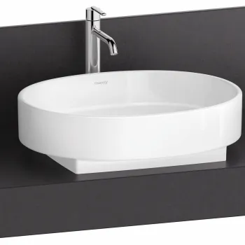 Consola pentru lavoar Duravit Balcoon Mineral 120cm  cu un decupaj  lava mat imagine