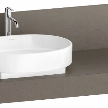 Consola pentru lavoar Duravit Balcoon Mineral 140cm  cu un decupaj  orientare dreapta  basalt mat imagine
