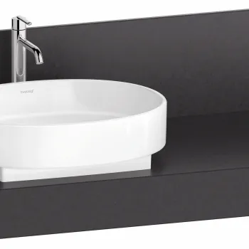 Consola pentru lavoar Duravit Balcoon Mineral 140cm  cu un decupaj  orientare dreapta  lava mat imagine