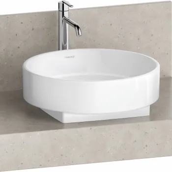 Consola pentru lavoar Duravit Balcoon Mineral 80cm  cu un decupaj  concrete mat imagine