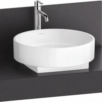 Consola pentru lavoar Duravit Balcoon Mineral 80cm  cu un decupaj  lava mat imagine