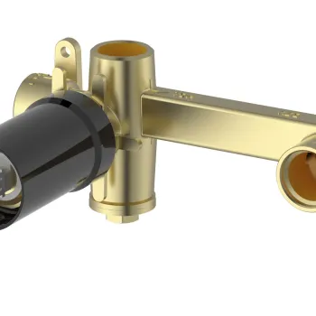 Corp incastrat Roca NU pentru baterie lavoar de perete din doua elemente Titanium Black imagine