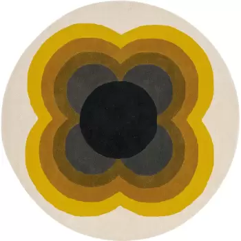 Covor Orla Kiely Sunflower diametru 150cm 60006 galben imagine