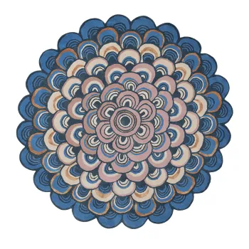 Covor Ted Baker Masquerade diametru 150cm  160008 blue imagine