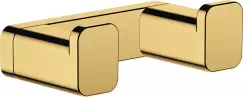 Cuier baie dublu Hansgrohe AddStoris gold optic lustruit imagine