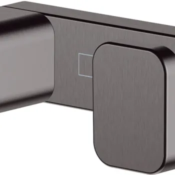 Cuier baie dublu Hansgrohe AddStoris negru periat imagine