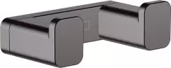 Cuier baie dublu Hansgrohe AddStoris negru periat imagine