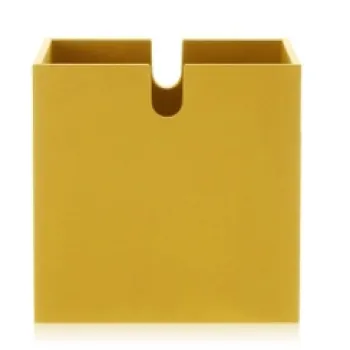 Cutie pentru biblioteca Kartell Polvara Cube design Giulio Polvara 35.5x35.5cm galben imagine