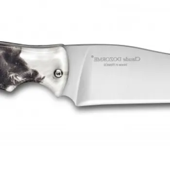 Cutit Claude Dozorme Hunting maner par mistret lama inox husa piele imagine