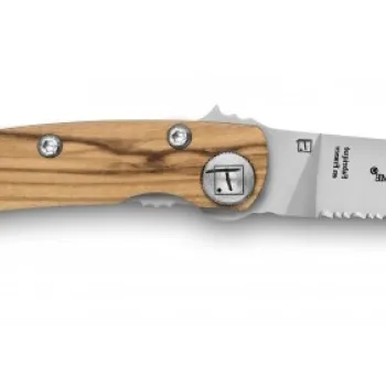 Cutit pliabil de buzunar Claude Dozorme Thiers cu tirbuson maner lemn maslin imagine