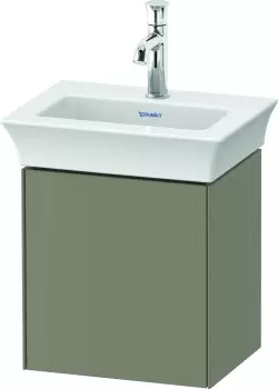 Dulap baza Duravit White Tulip cu 1 usa pentru lavoar 45cm Stone Grey High Gloss imagine