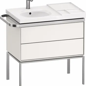 Dulap baza pe pardoseala Duravit Aurena 784 x 492mm pentru lavoar cu doua sertare orientare dreapta inclus portprosop alb mat imagine