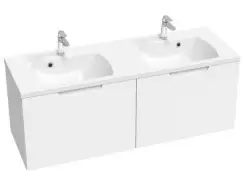 Dulap baza pentru lavoar dublu Ravak SD Classic II 1300 cu 2 sertare 130cm alb imagine