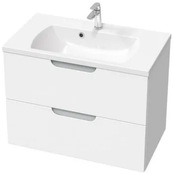 Dulap baza pentru lavoar Ravak SD Classic II 800 cu 2 sertare  80cm  alb-gri imagine