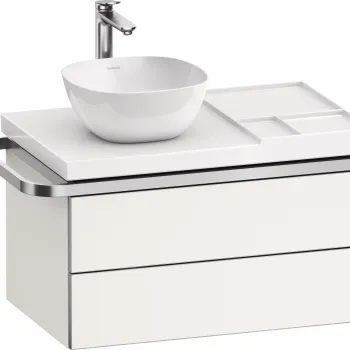 Dulap baza suspendat Duravit Aurena 784 x 492mm pentru blat ceramic cu doua sertare orientaredreapta inclus portprosop alb mat imagine