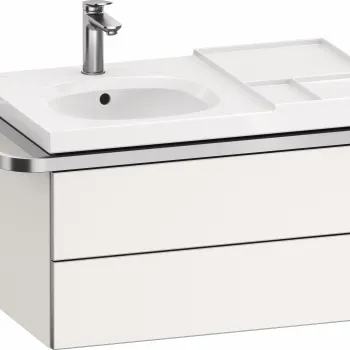 Dulap baza suspendat Duravit Aurena 784 x 492mm pentru lavoar cu doua sertare orientare dreapta inclus portprosop alb mat imagine