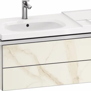 Dulap baza suspendat Duravit Aurena 984 x 492mm pentru lavoar cu doua sertare orientare dreapta inclus portprosop marmura mat imagine