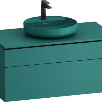 Dulap baza suspendat Duravit Vitrium pentru lavoare pe blat 102cm cu un sertar turcoaz mat imagine