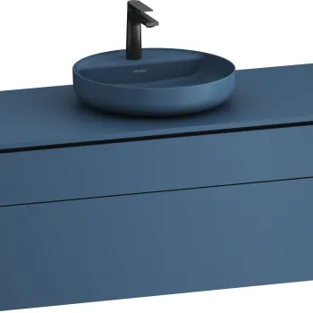 Dulap baza suspendat Duravit Vitrium pentru lavoare pe blat 122cm cu un sertar albastru mat imagine