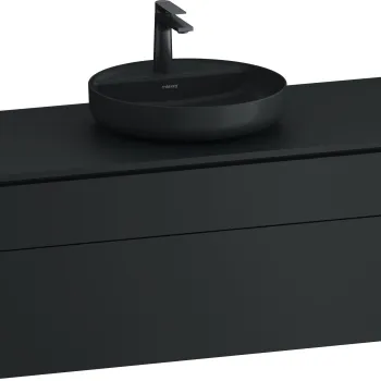 Dulap baza suspendat Duravit Vitrium pentru lavoare pe blat 122cm cu un sertar gri inchis mat imagine