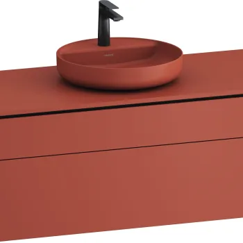 Dulap baza suspendat Duravit Vitrium pentru lavoare pe blat 122cm cu un sertar rosu mat imagine