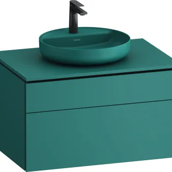 Dulap baza suspendat Duravit Vitrium pentru lavoare pe blat 82cm cu un sertar turcoaz mat imagine