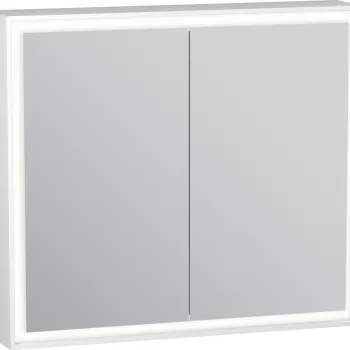 Dulap cu oglinda Duravit L-Cube 800 cu iluminare LED si 2 rafturi sticla imagine